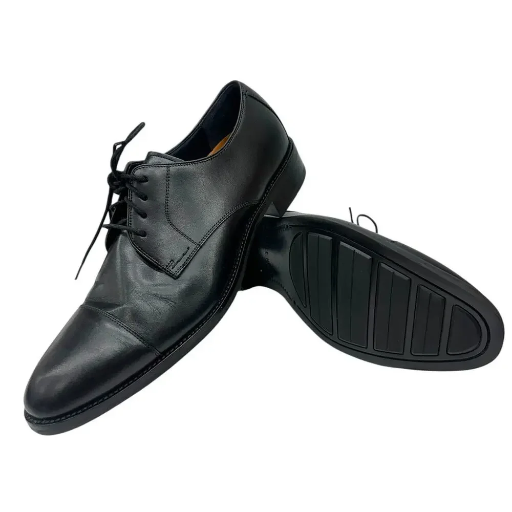 Cole Haan Lenox Hill Cap Toe Oxford Men's 11 Black Leather Dress Shoe C11630